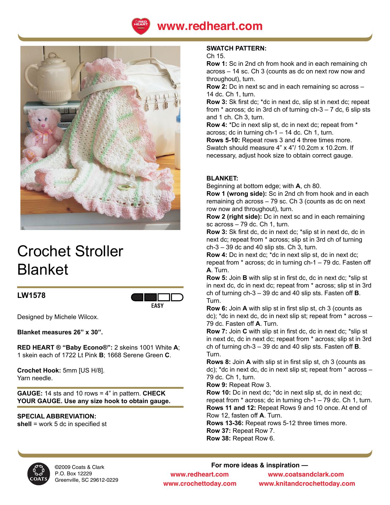 CROCHET by Crochet Stroller Blanket