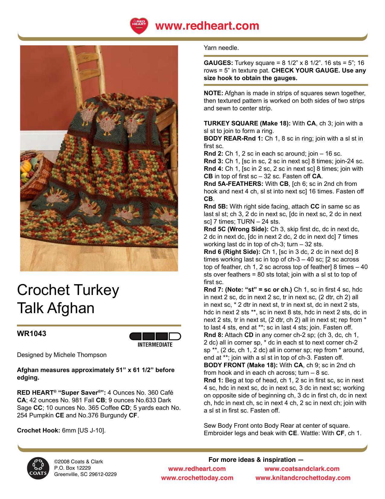 CROCHET by Crochet Turkey Talk Afghan