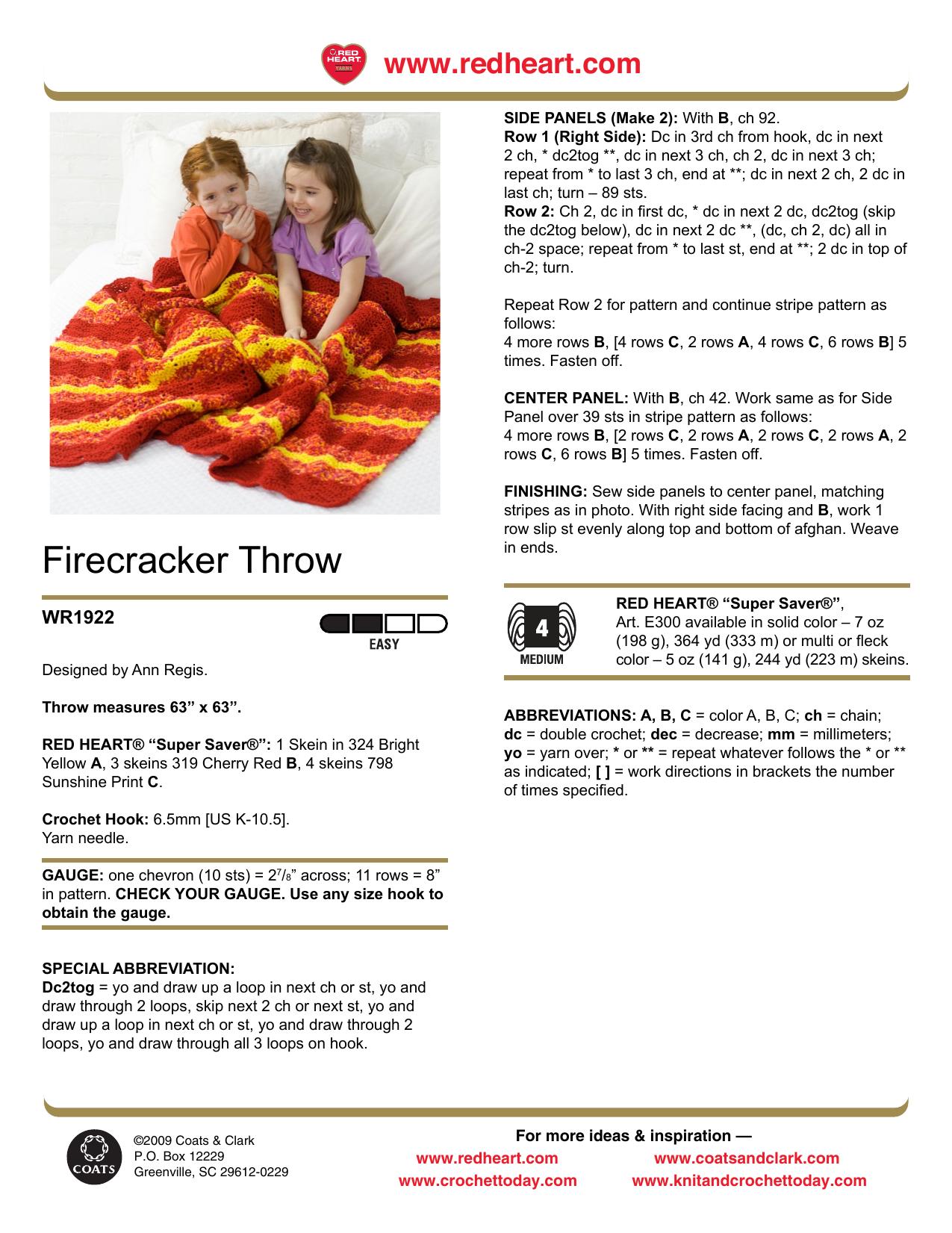 CROCHET by Firecracker Throw