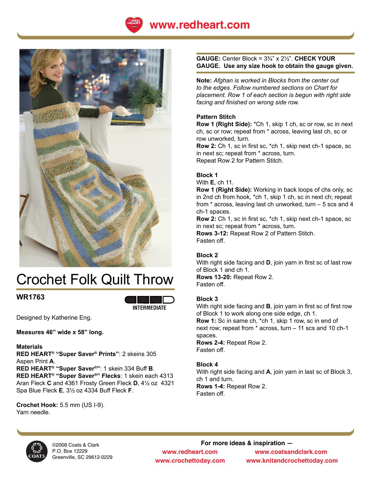 CROCHET by Folk Quilt Throw