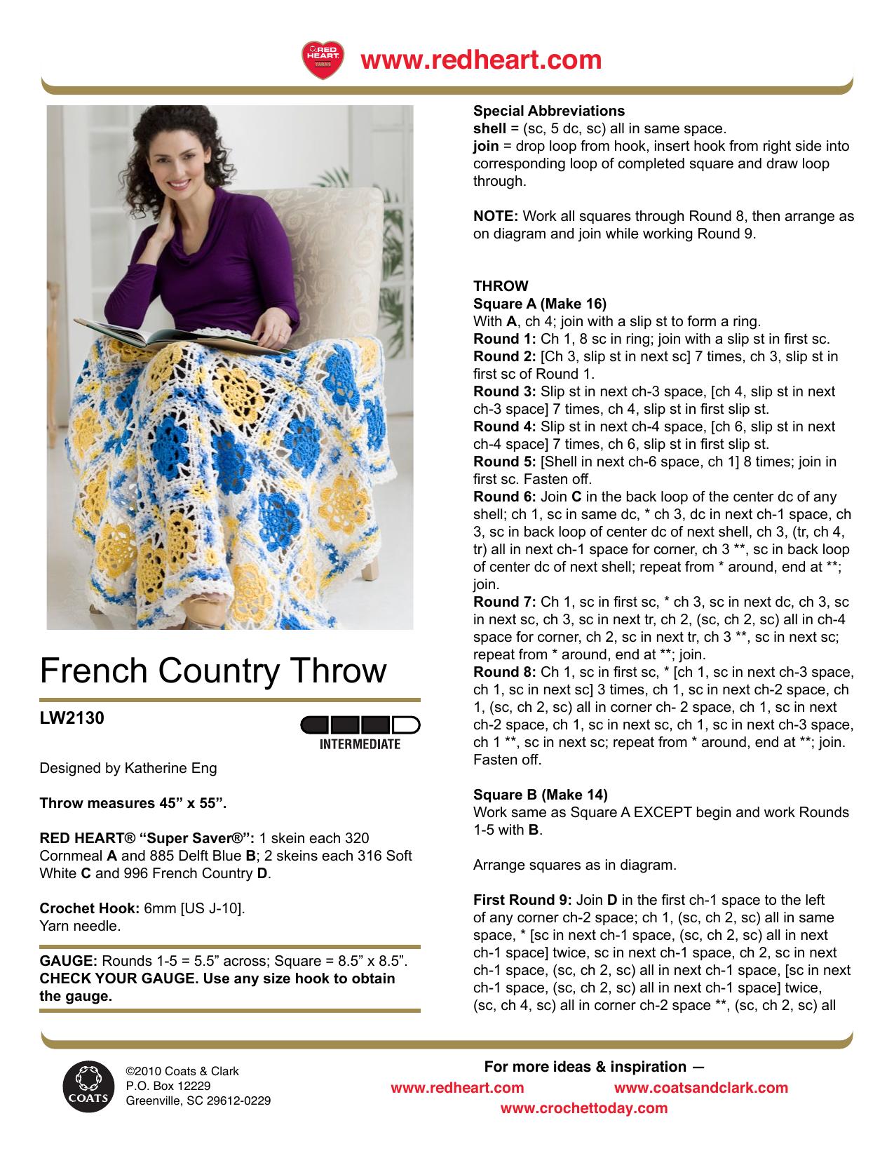 CROCHET by French Country Throw