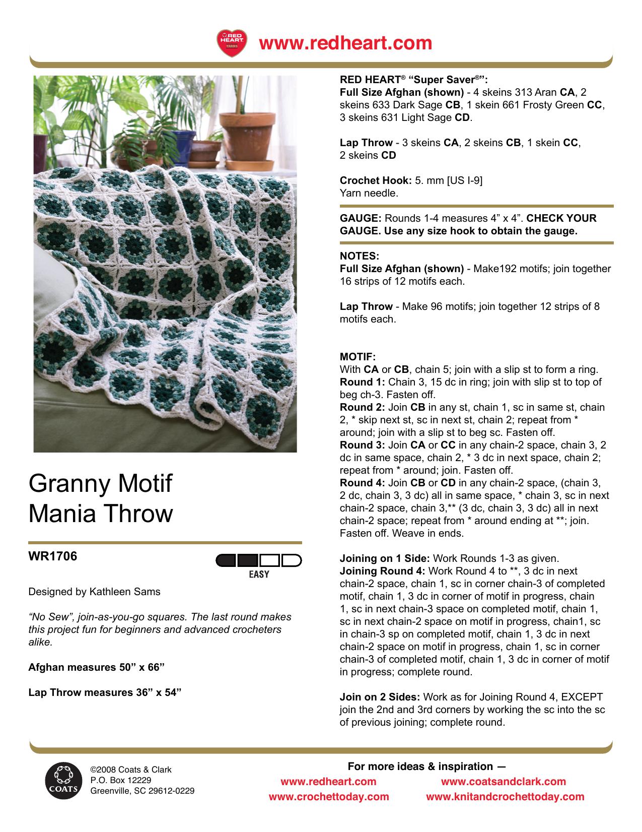 CROCHET by Granny Motif Mania Throw