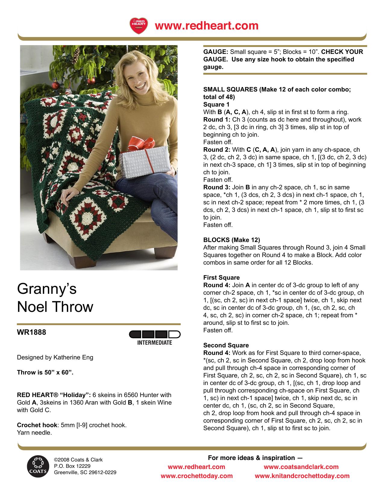 CROCHET by Granny's Noel Throw