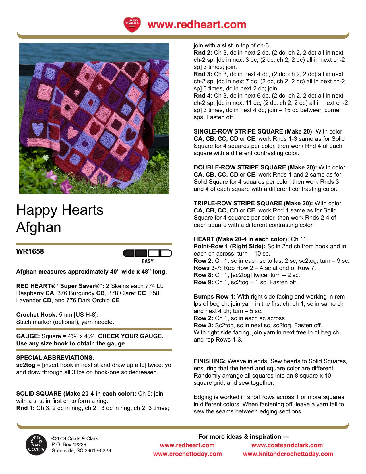 CROCHET by Happy Hearts Afghan