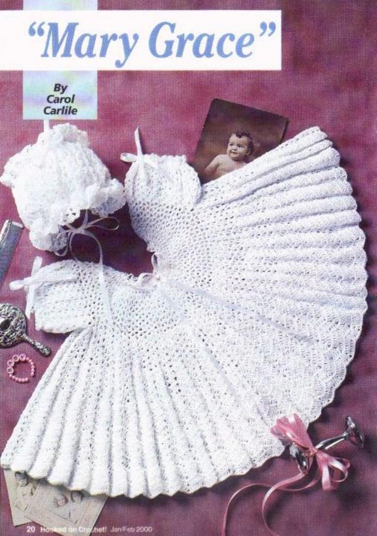 CROCHET by Mary grace christening gown