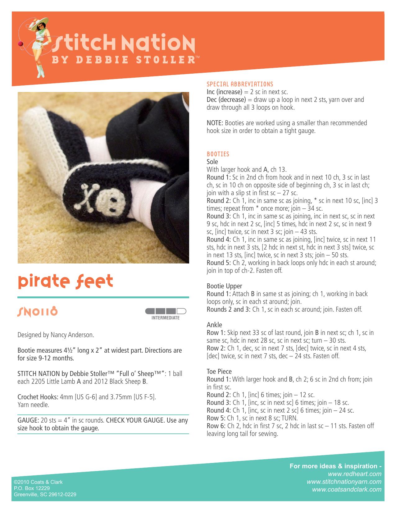 CROCHET by Pirate Feet baby slippers
