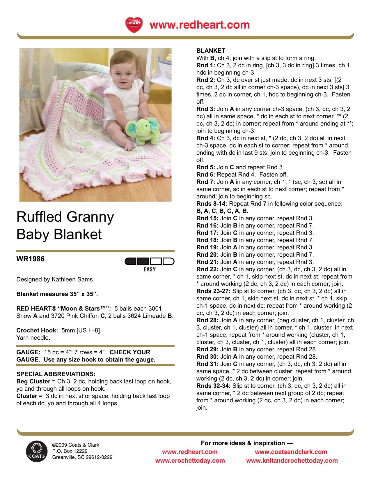 CROCHET by Ruffled Granny Baby Blanket