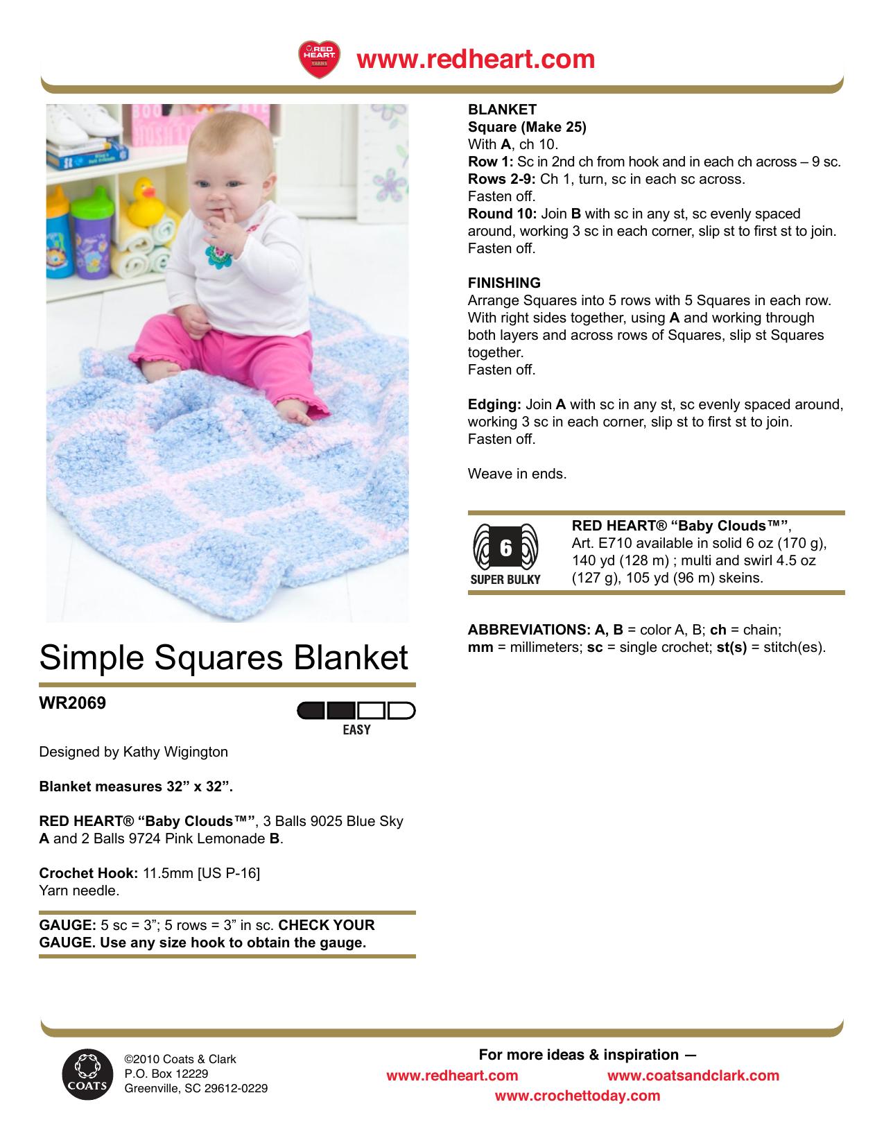 CROCHET by Simple Squares Baby Blanket