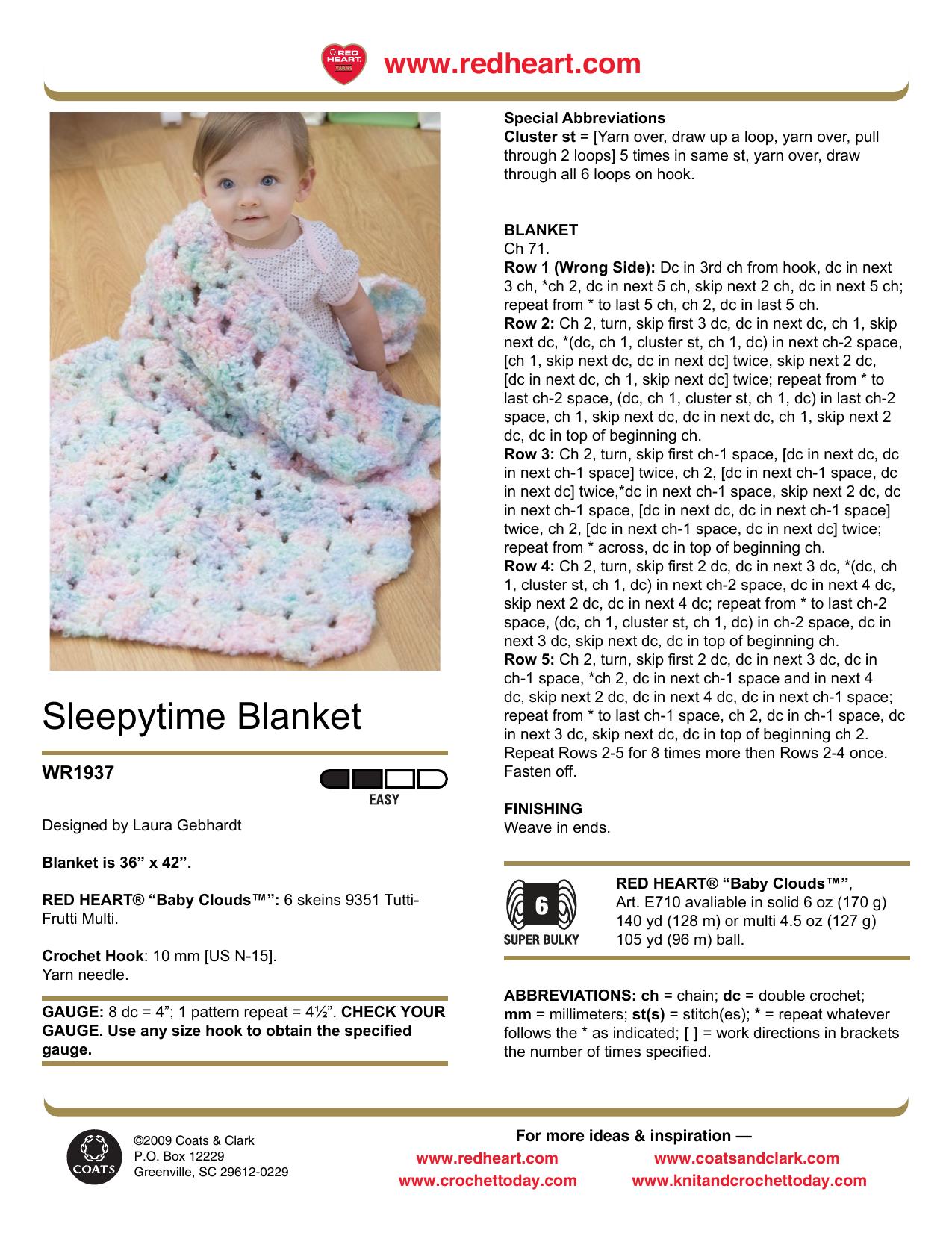 CROCHET by Sleepytime Blanket