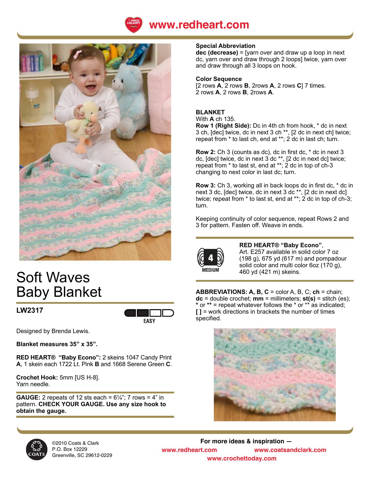CROCHET by Soft Waves Baby Blanket