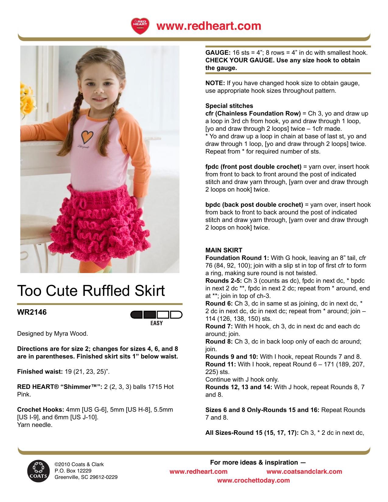 CROCHET by Too Cute Ruffled Skirt