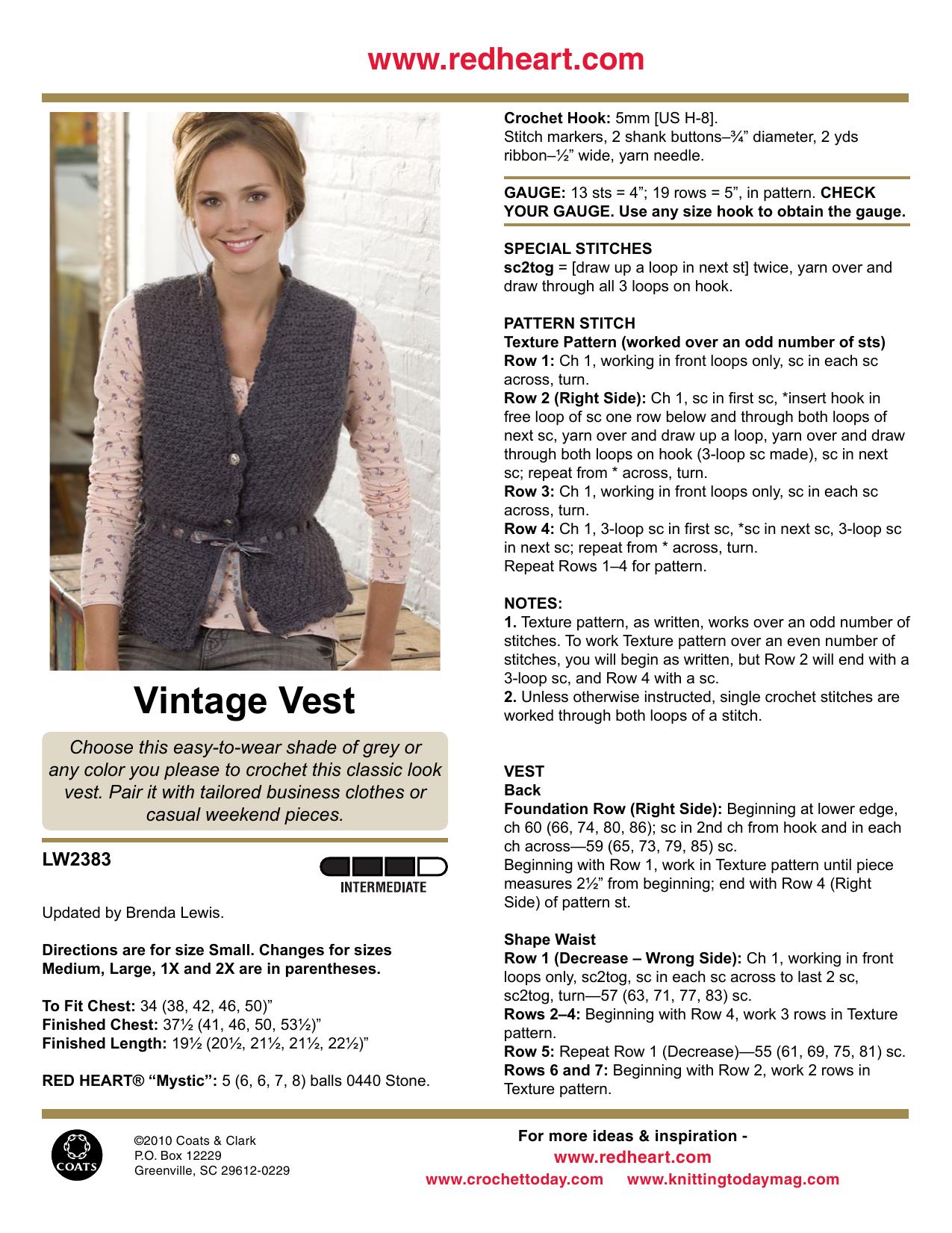 CROCHET by Vintage Vest