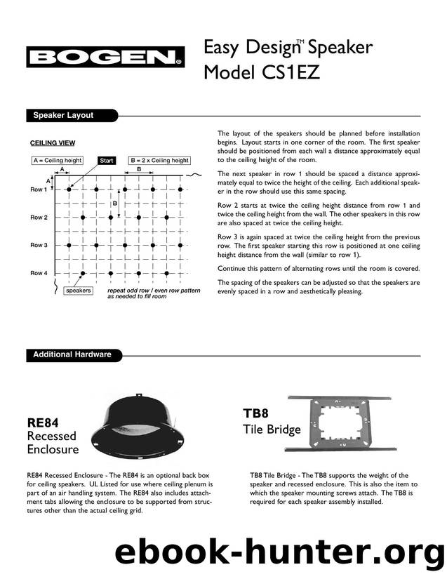 CS1EZ Manual - Easy Design Speaker by Brit Byrnes