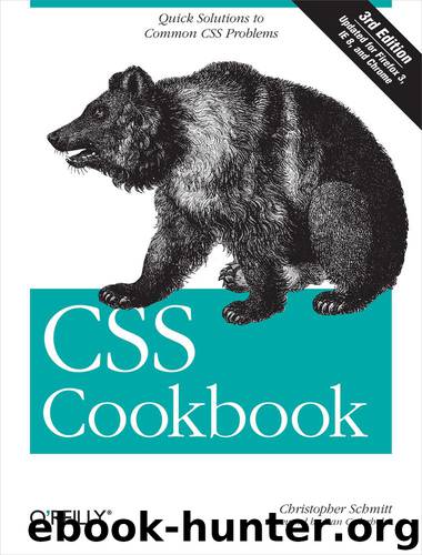 CSS Cookbook by Schmitt Christopher