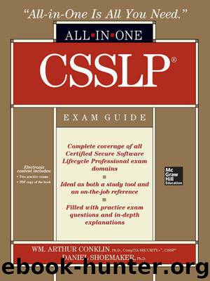 CSSLP Certification All-in-One Exam Guide by Shoemaker Daniel Paul & Conklin Wm. Arthur
