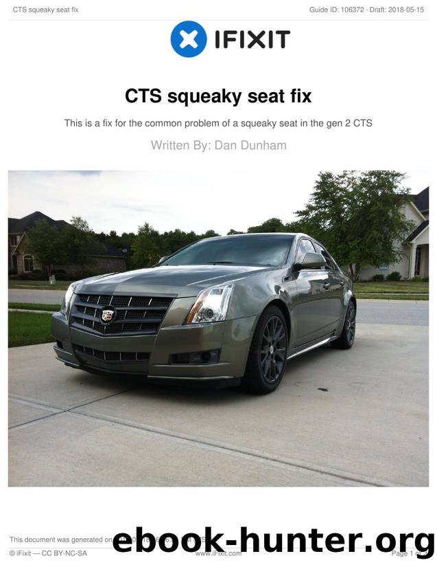 CTS squeaky seat fix by Unknown