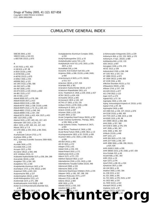 CUMULATIVE GENERAL INDEX by Prous Science (c) 2005