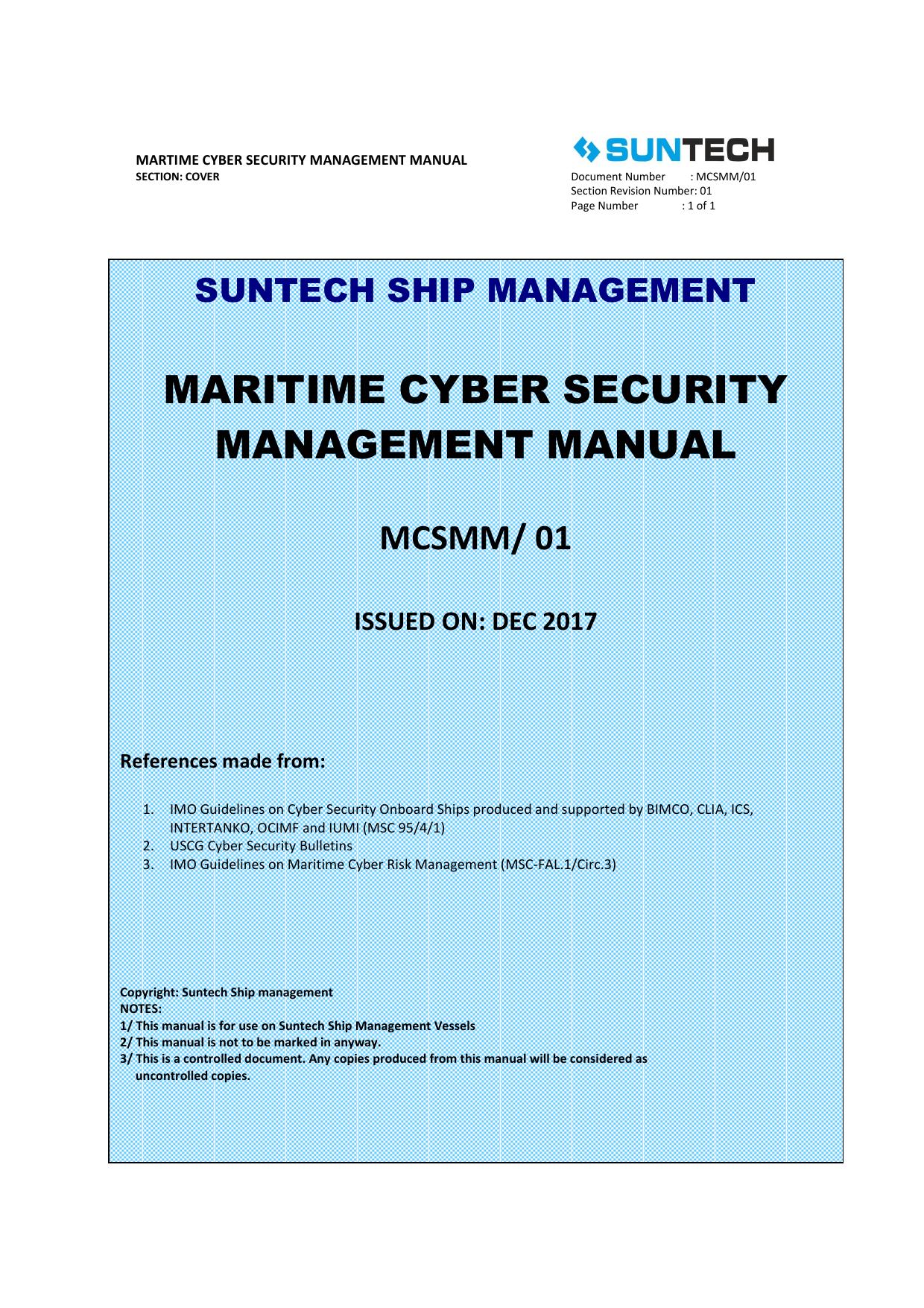 CYBER SECURITY MANUAL by SUNTECH