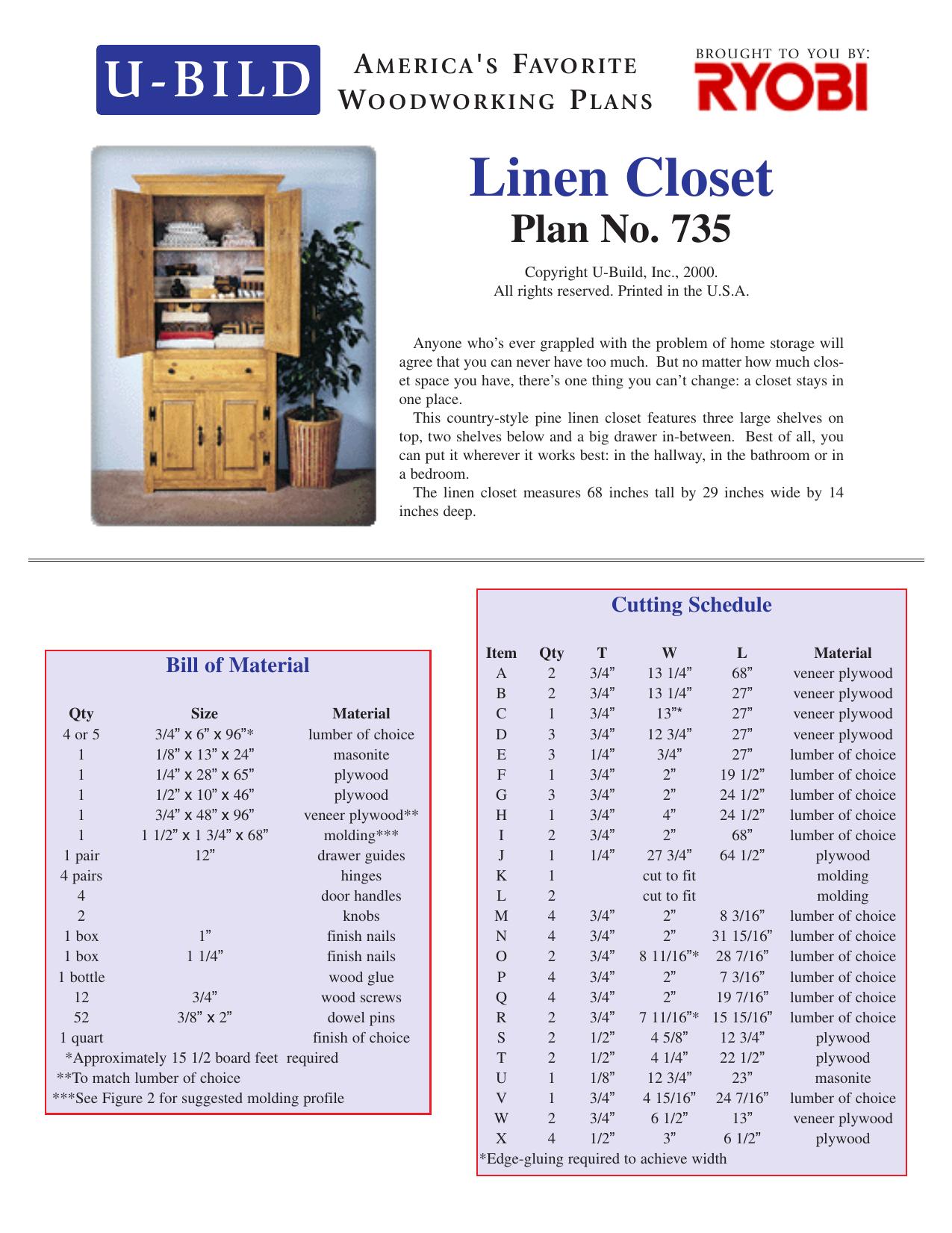 Cabinet by linen closet