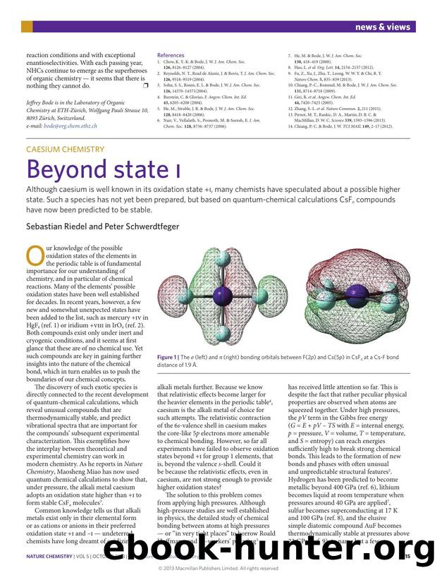 Caesium chemistry: Beyond state I by Sebastian Riedel & Peter Schwerdtfeger