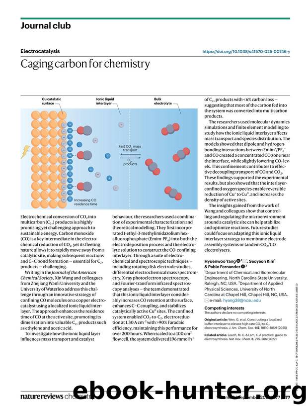 Caging carbon for chemistry by Hyuenwoo Yang & Seoyeon Kim & Pablo Fernandez