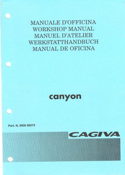 Cagiva Canyon 500 Service manual by Unknown