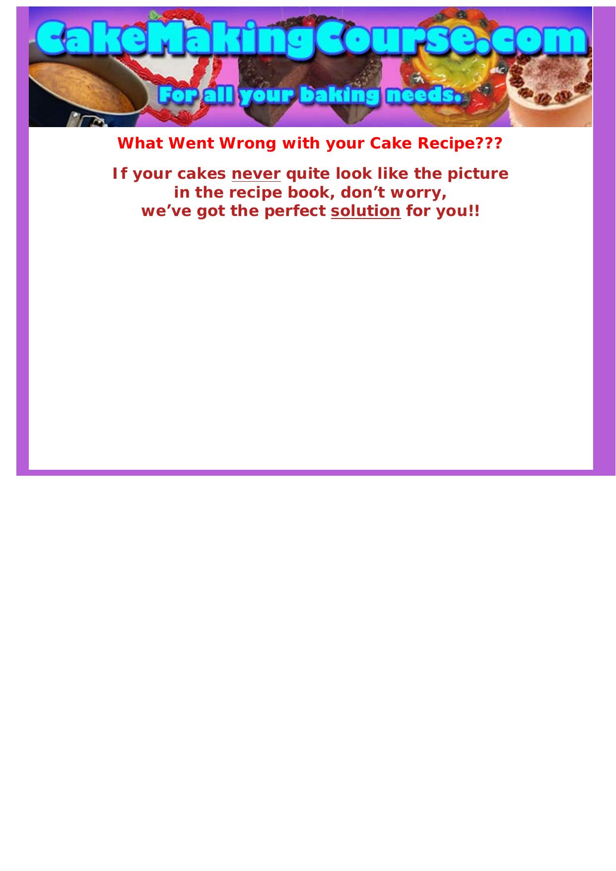 Cake Making Course - Video Cake Baking Lessons. by Best of Kuszter's Collection