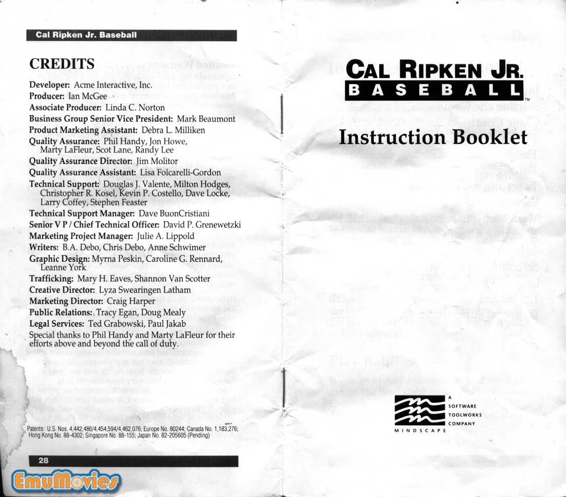 Cal Ripken Jr. Baseball (USA) by Unknown