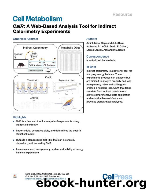 CalR: A Web-Based Analysis Tool for Indirect Calorimetry Experiments by unknow