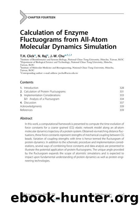Calculation of Enzyme Fluctuograms from All-Atom Molecular Dynamics Simulation by T.H. Click & N. Raj & J.-W. Chu