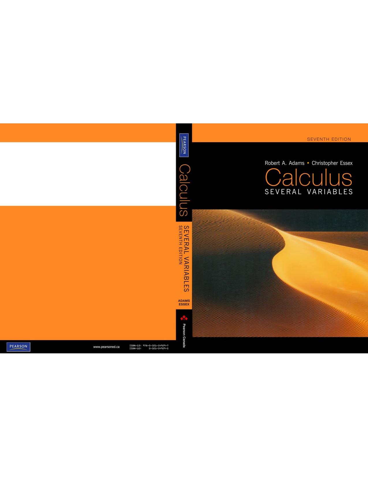Calculus - Several Variables by R. Adams C. Essex
