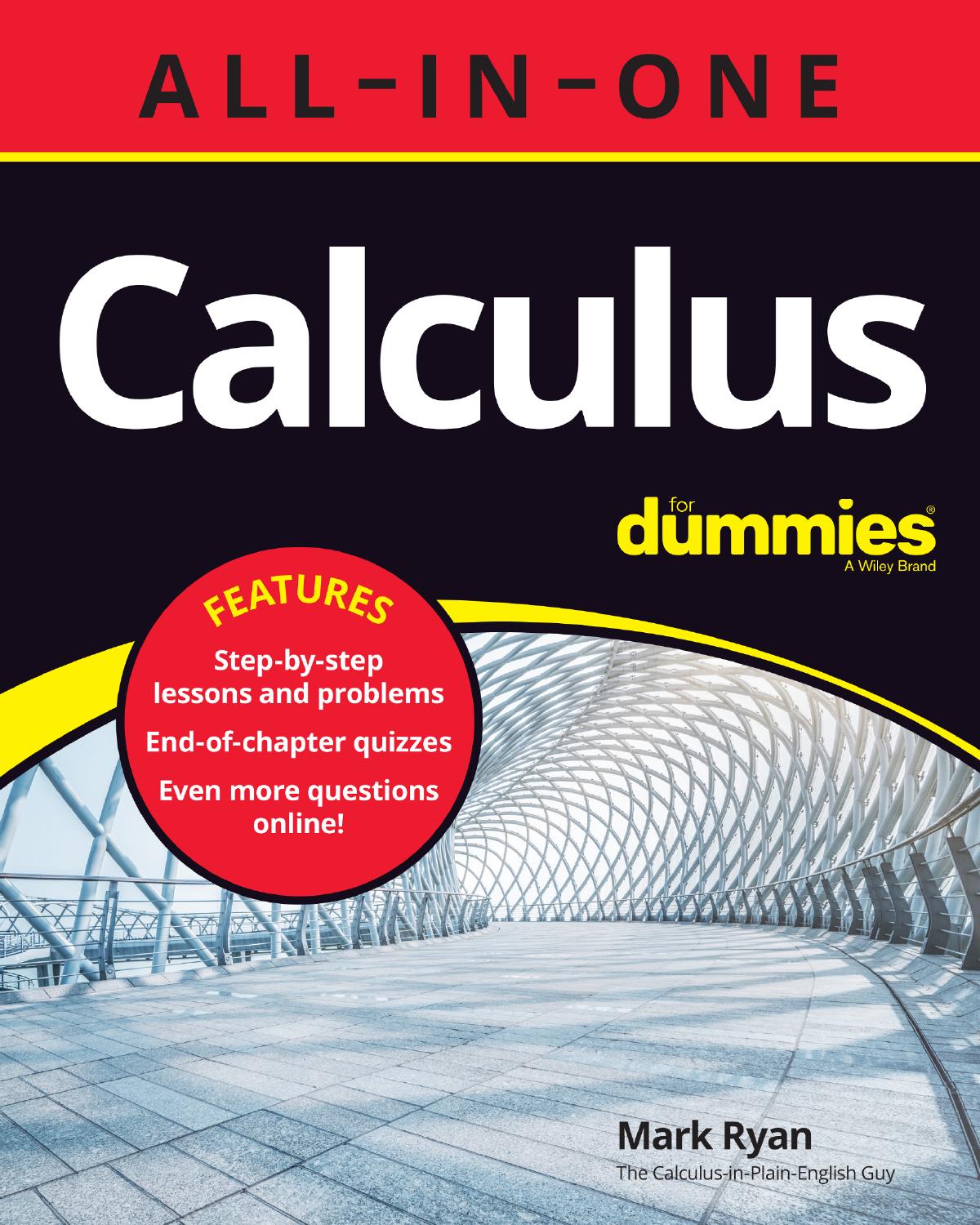 Calculus All-in-One For Dummies by Mark Ryan