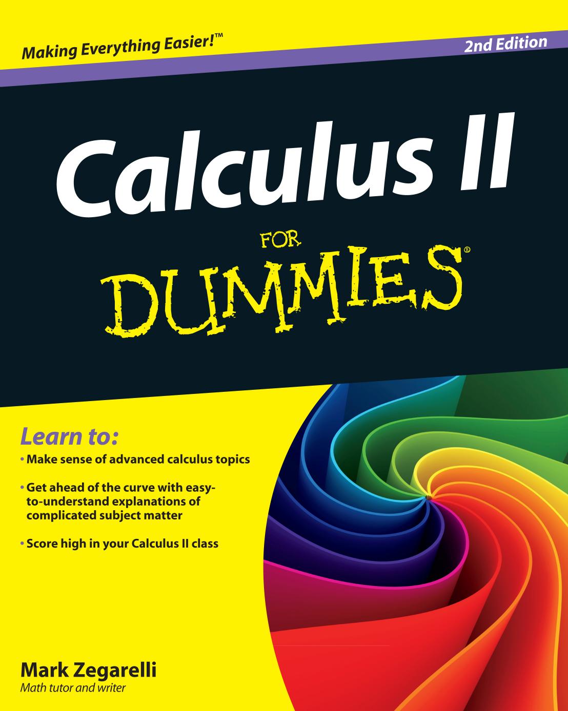 Calculus II for dummies by Zegarelli Mark