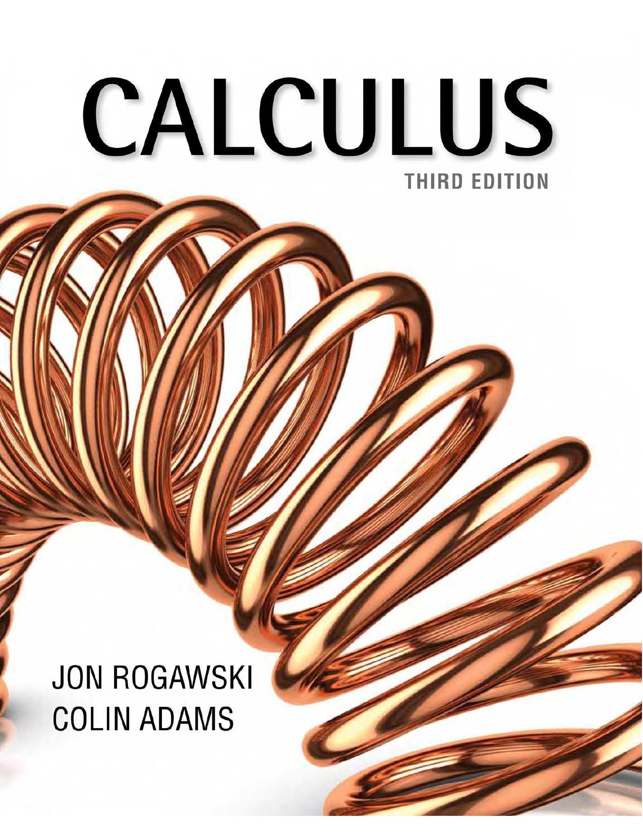 Calculus by Jon Ragawski Colin Adams