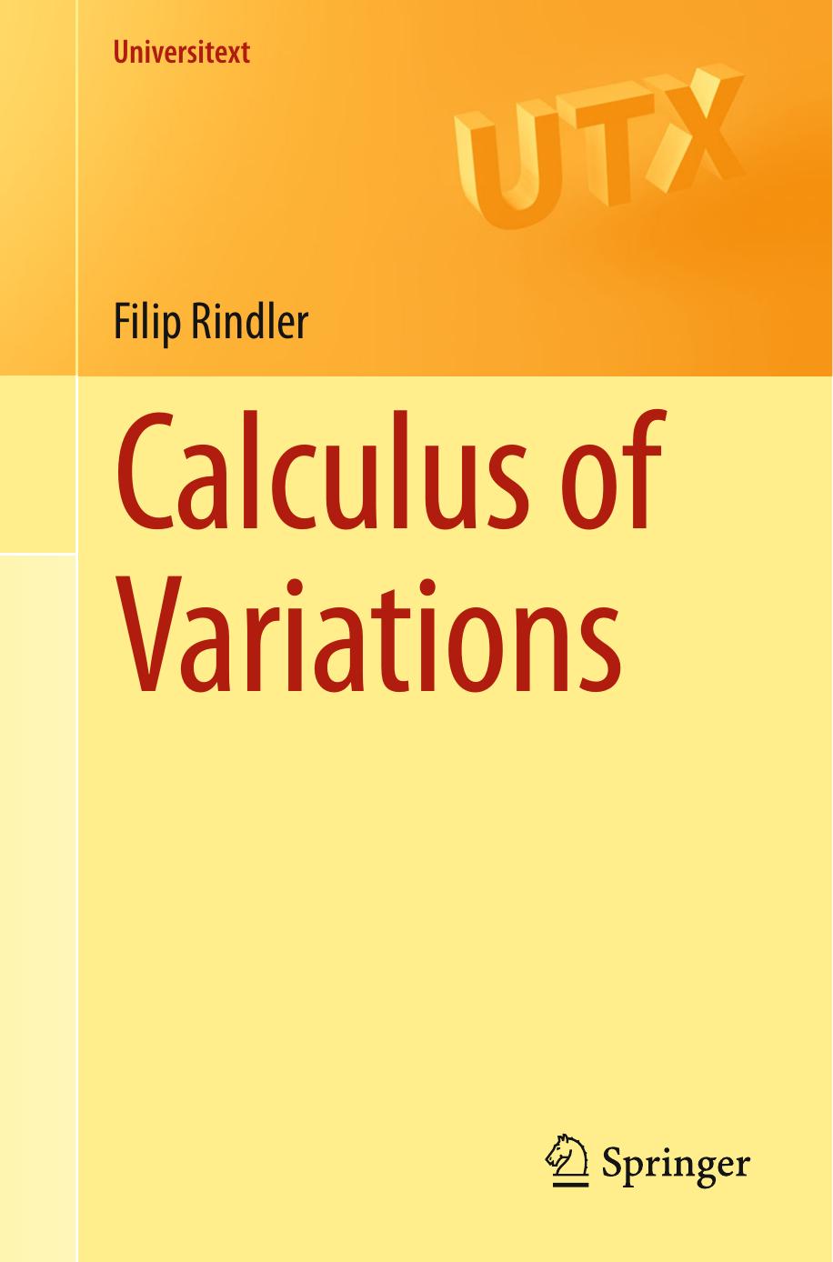 Calculus of Variations by Filip Rindler