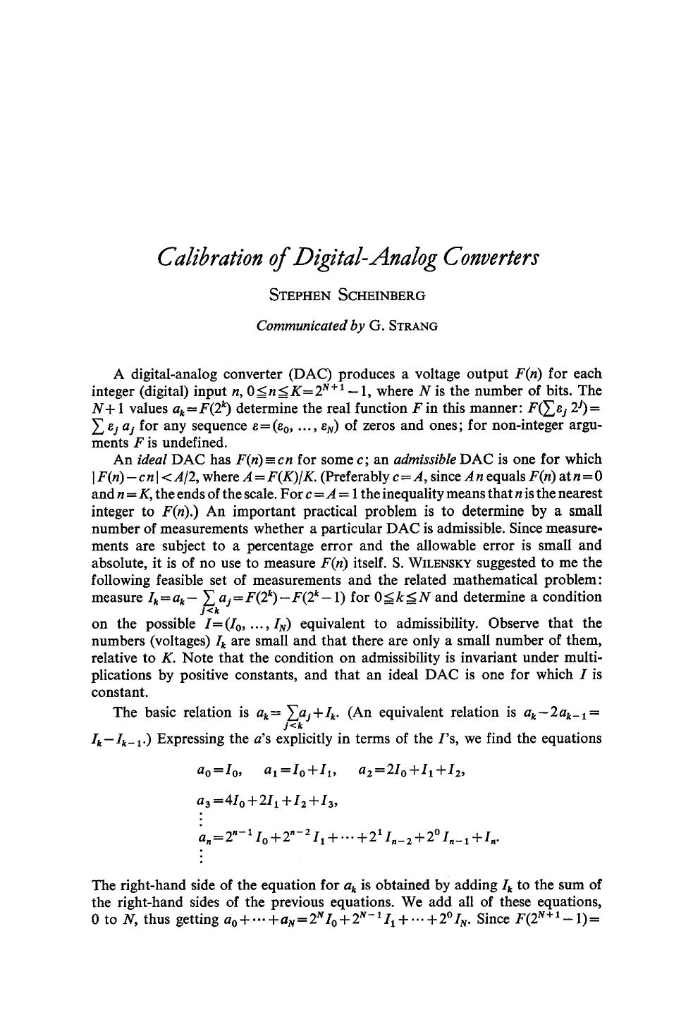 Calibration of digital-analog converters by Unknown