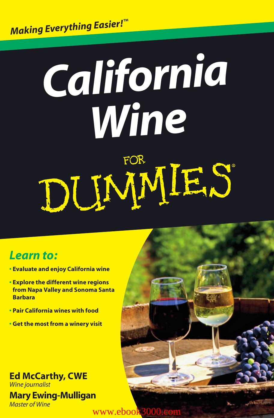 California Wine For Dummies by Unknow