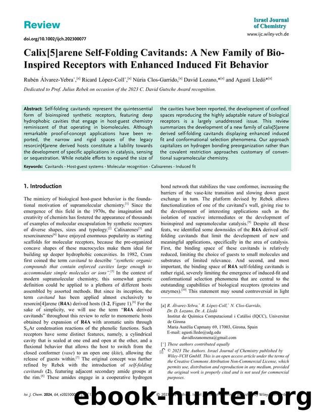 Calix[5]arene SelfâFolding Cavitands: A New Family of BioâInspired Receptors with Enhanced Induced Fit Behavior by Unknown