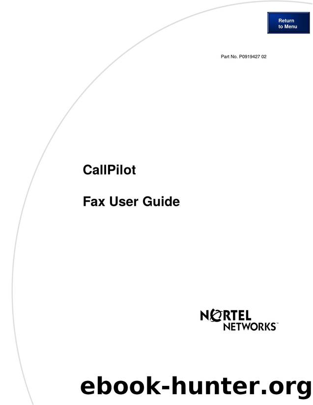 CallPilot Fax User Guide by Version 2