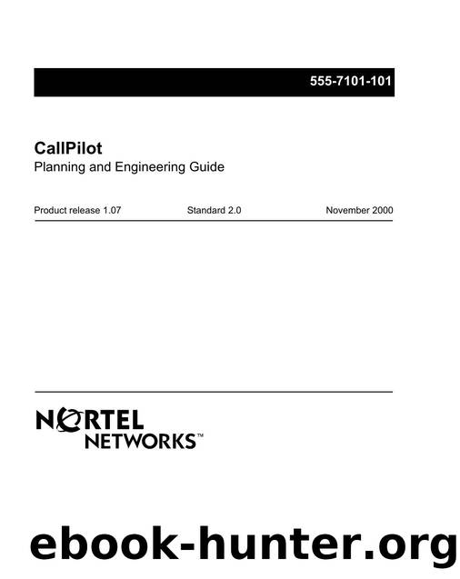 CallPilot Planning and Engineering Guide (Std. 2.0) by Unknown
