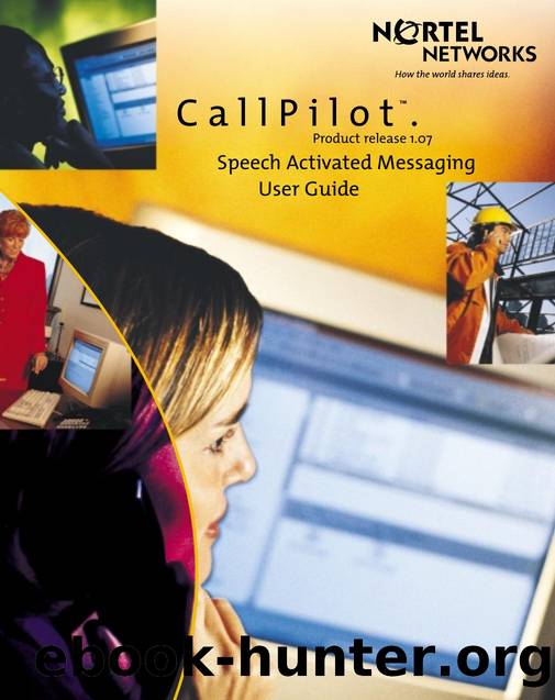 CallPilot Speech Activated Messaging User Guide by Unknown