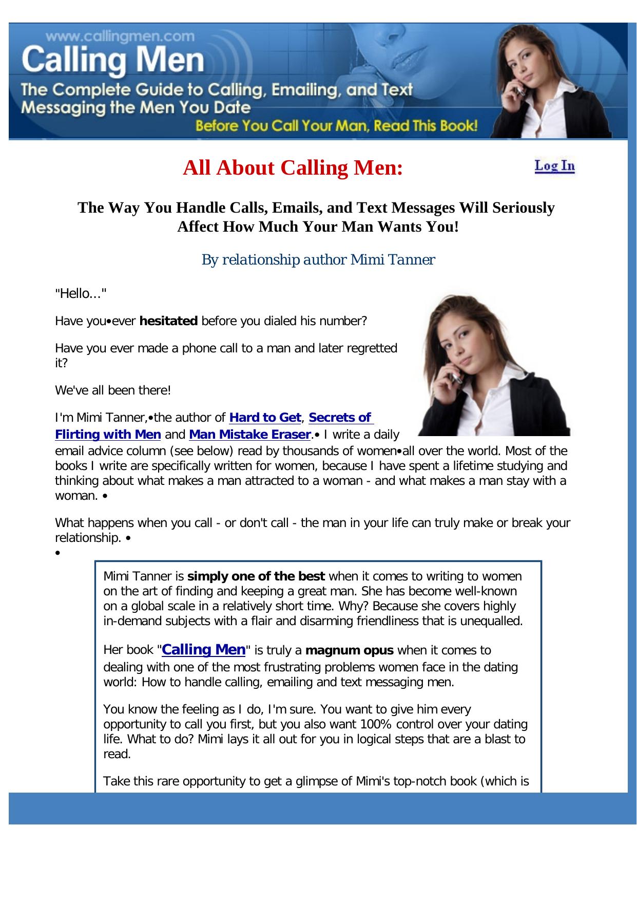 Calling Men - Know When And How To Call The Man In Your Life. by Best of Kuszter's Collection