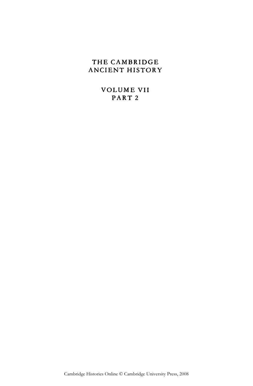 Cambridge Ancient History 7.2. The Rise of Rome to 220 BC by Unknown