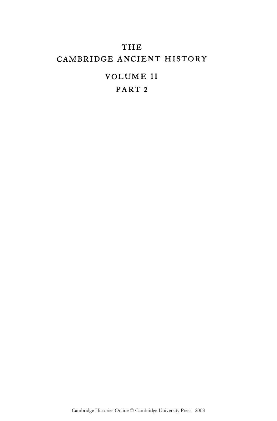Cambridge Ancient History Vol. 2. P.2. Middle East & Aegean Region 1300-1000 by Unknown