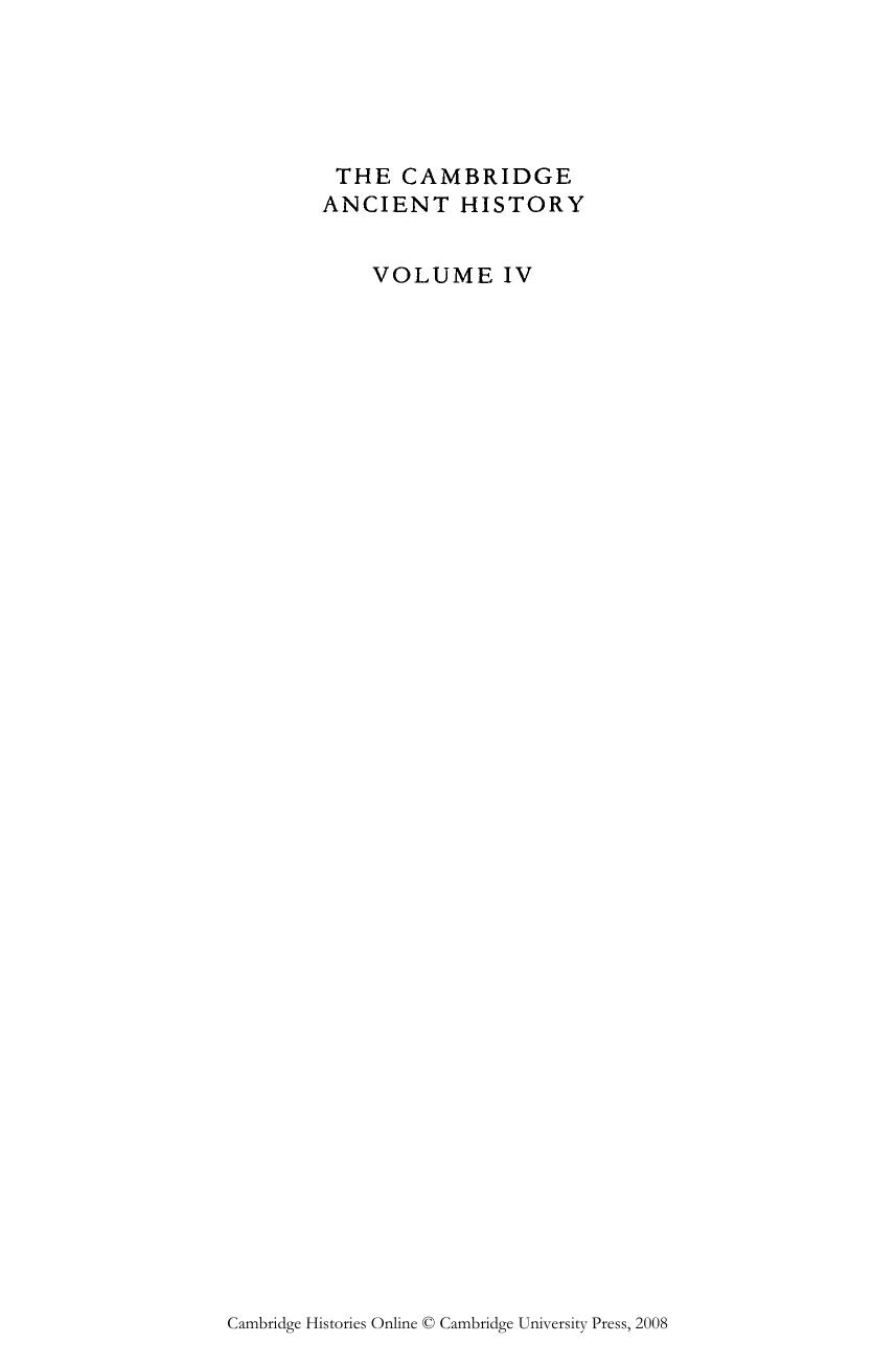 Cambridge Ancient History Vol. 4. Persia, Greece, Western Mediterranean 525-479 by Unknown