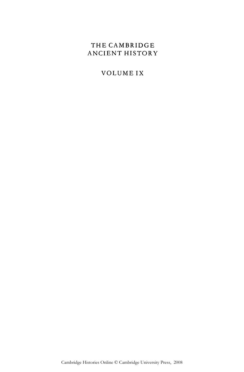 Cambridge Ancient History Vol. 9. Roman Republic 146-43 BC by Unknown