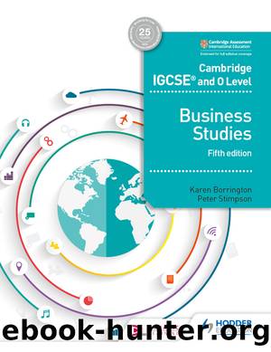 Cambridge IGCSE and O Level Business Studies by Karen Borrington