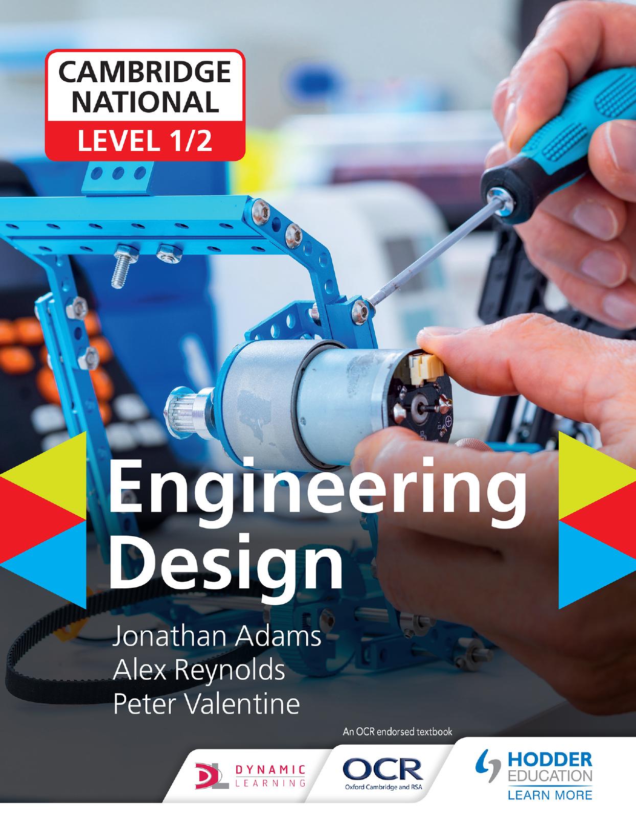Cambridge National Level 12 AwardCertificate in Engineering Des by Jonathan Adams Alex Reynolds and Peter Valentine