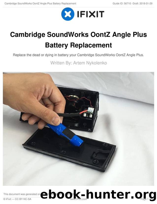 Cambridge SoundWorks OontZ Angle Plus Battery Replacement by Unknown