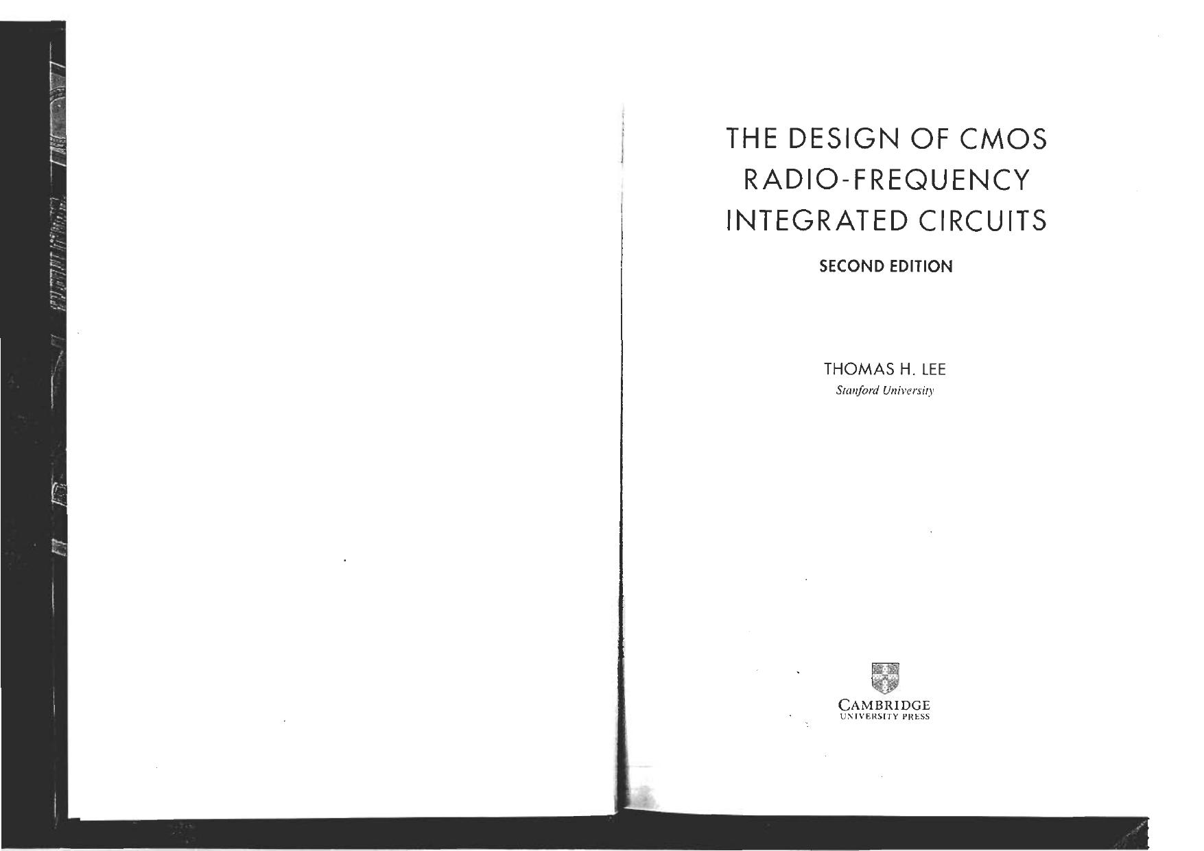 Cambridge The Design Of Cmos Rf Integrated Circuits by Unknown